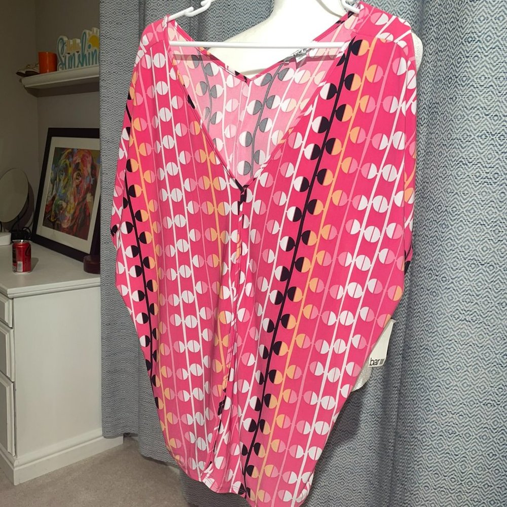 Nwt Bar Iii Multi-Color/ Design Blouse - image 1